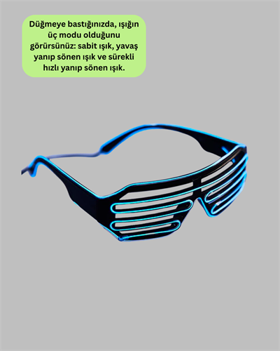 LED Işıklı Parti Gözlüğü Renkli Eğlence Aksesuarı