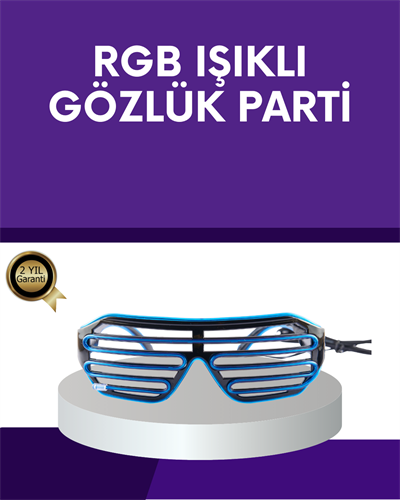 LED Işıklı Parti Gözlüğü Renkli Eğlence Aksesuarı