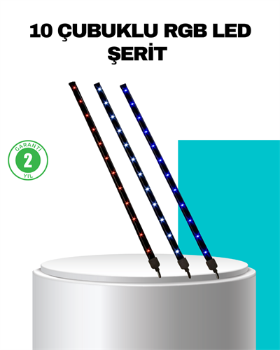 LED Meteor Yağmur Işığı 10 Adet Çubuk Kayan Yıldız Efektli