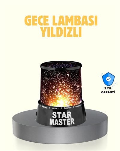 LED Renk Değiştiren Yıldız Projektör Galaxy Efektli Gece Lambası