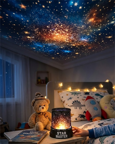 LED Yıldız Projeksiyon Lambası Romantik Oda Atmosfer Işığı