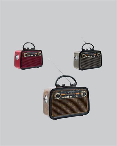 LED’li Nostaljik Bluetooth Hoparlör – Vintage Tasarım, Ahşap Doku