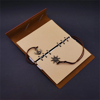 Lacivert Pusula Tasarım Deri Defter Ve Tükenmez Kalem Seti