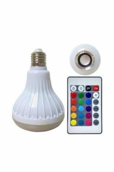 Lamba Hoparlör Ampül Görünümlü Renk Değiştirebilen Android ve İOS Uyumlu