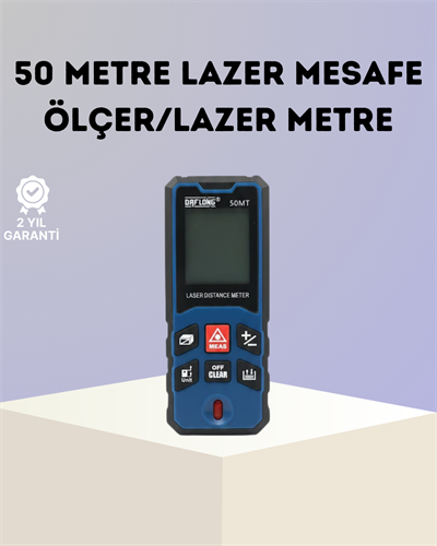 Lazer Metre 50 MT Hassas ve Hızlı Ölçüm Özellikli