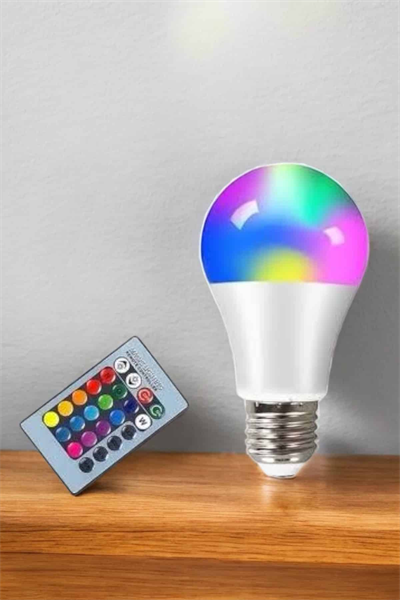 Led Ampul Enerji Dostu RGB Işıklı 100W Led Işık