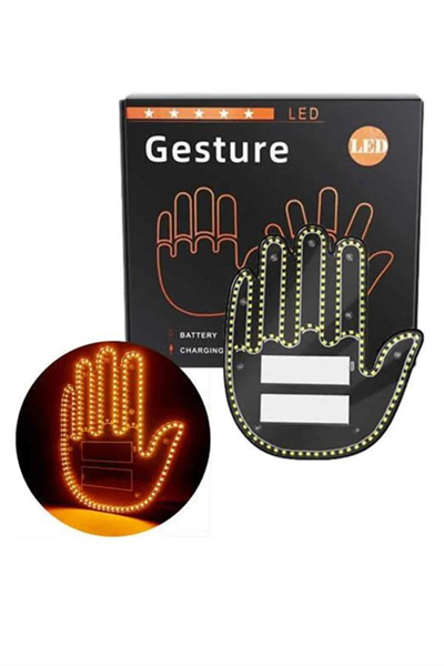 Led Işık El İşareti Araç Camı İçin Uzaktan Kumandalı