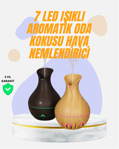 Led Işıklı Ultrasonik Oda Nemlendirici ve Uçucu Yağ Difüzörü