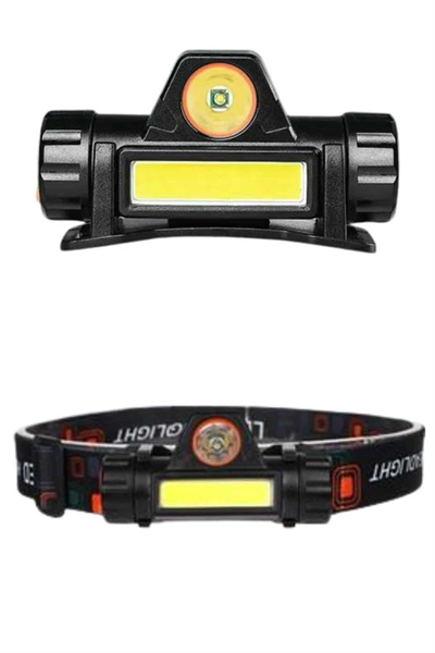 Ledli Şarjlı Kafa Lambası LED Şarjlı Su Geçirmez Kafa Feneri