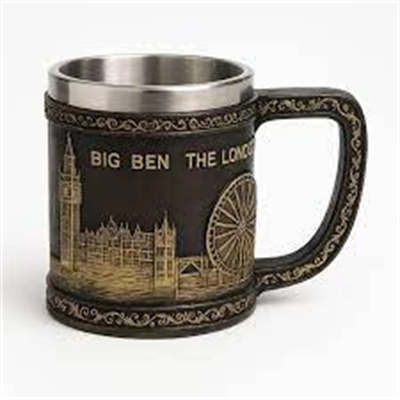 Londra Detaylı Çelik Kupa