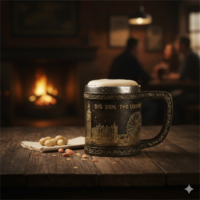 Londra Detaylı Çelik Kupa