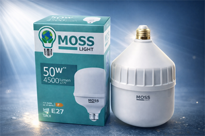 MOSS Light 50W LED Ampul E27 Duy 4500 Lumen Yüksek Işık Gücü Enerji Tasarruflu Beyaz Işık