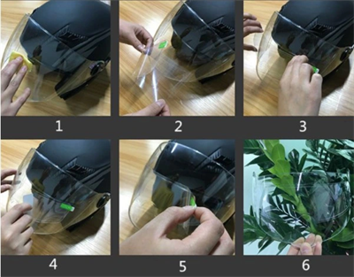 MOTOSIKLET  KASKI İÇIN YAĞMUR KAYDIRICI