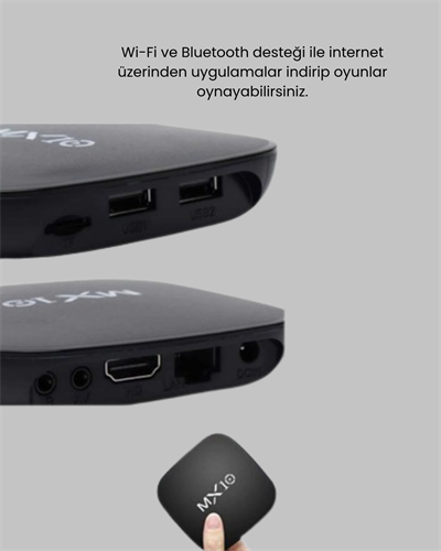 MX Box S 4K Android TV Box – Google Asistan, Dolby Ses, 8 GB Hafıza, Chromecast Desteği