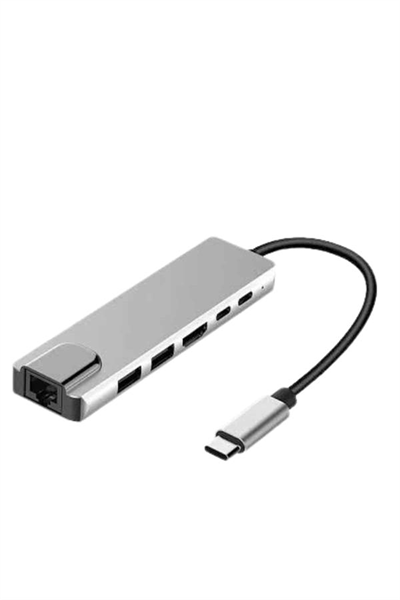 Macbook Pro/air Uyumlu USB Type-C 8 In 1 Hub Dönüştürücü Çevirici Çoklayıcı USB Hdmı Micro Sd 8 Girişli