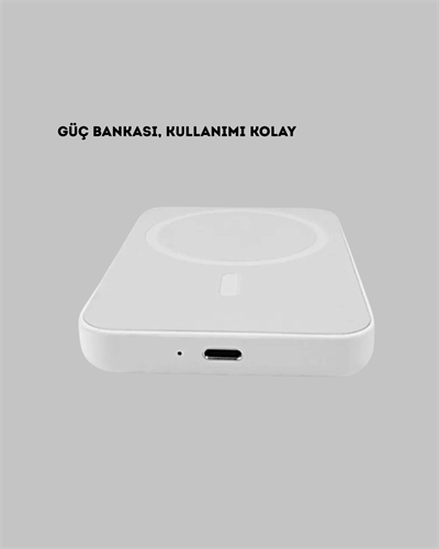 MagSafe Uyumlu Kablosuz Powerbank – Güçlü Mıknatıs, Hızlı Şarj, Kompakt Tasarım