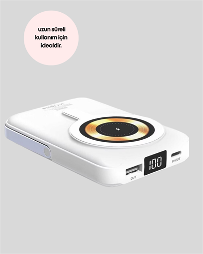 MagSafe Uyumlu Kablosuz Powerbank Hızlı Şarj Özellikli