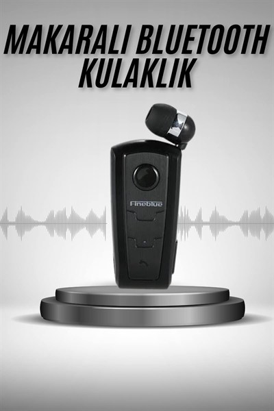 Makaralı Bluetooth Kulakiçi Yaka Kulaklığı Kablosuz Kulaklık