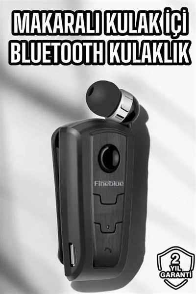 Makaralı Bluetooth Kulaklık Kulak İçi Android iOS Uyumlu Titreşimli