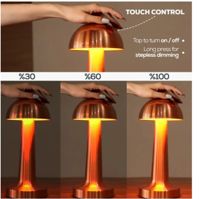 Mantar Dokunmatik LED Masa Lambası