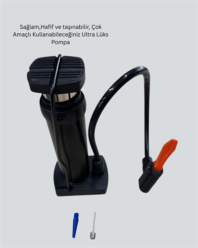 Manuel Ayak Pompası Extra Güçlü Lastik Şişirme Pompası