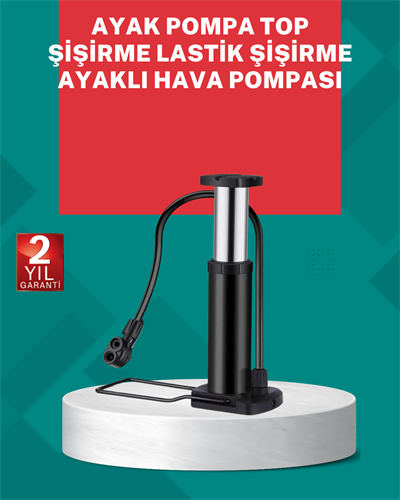 Manuel Ayak Pompası Extra Güçlü Lastik Şişirme Pompası