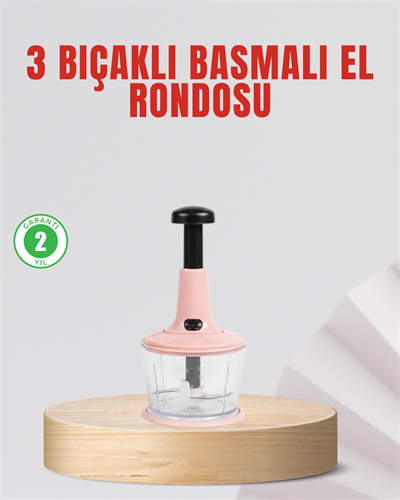 Manuel Mutfak Rondosu Keskin Bıçaklı Geniş Hazneli