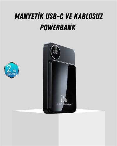 Manyetik Güç Bankası 15W Kablosuz 20W PD Hızlı Şarj