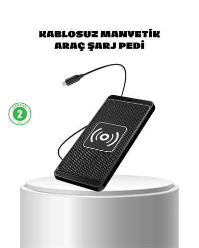 Manyetik Kablosuz Şarj Pedi 15W Hızlı Şarj Kaymaz Silikon Qi Destekli