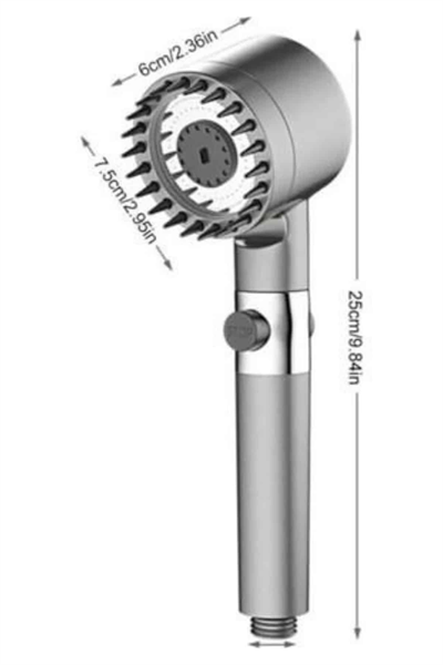 Masaj Etkili Duş Başlığı Yeni Nesil Çok Fonksiyonlu Ayarlanabilir Filtreli
