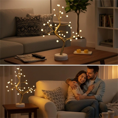 Masaüstü Boncuklu Şarjlı Ağaç Lamba