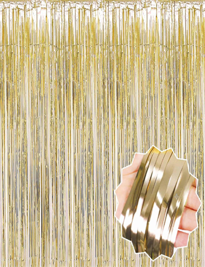 Mat Altın Püsküllü Kapı Perdesi