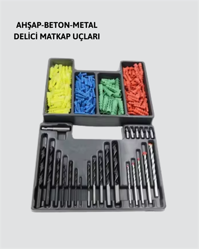 Matkap Ucu Seti Organizerli Çok Amaçlı Delme Uçları
