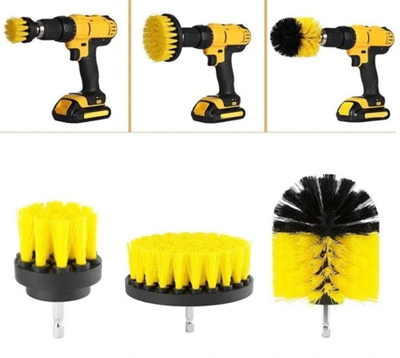 Matkap Ucuna Takılan 3lü Fırça  Temizlik Seti