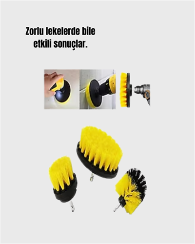 Matkap Uyumlu Temizlik Fırçası – Kablolu ve Akülü Matkaplarla Kullanılabilir