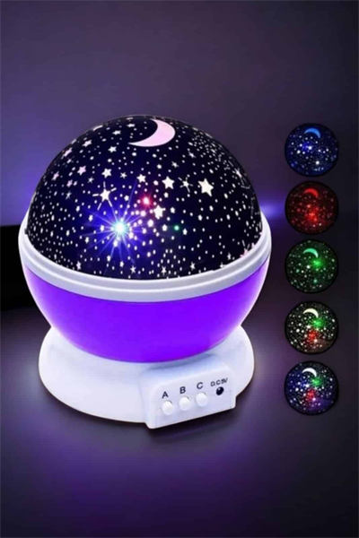 Mavi ve Mor Işıklı Projeksiyon Lambası