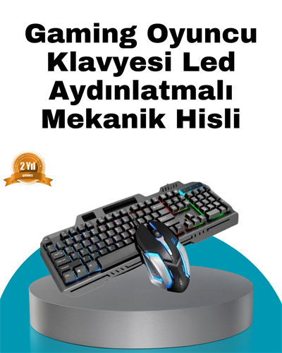 Mekanik  Seti – LED Işıklandırma ve Ergonomik Mouse