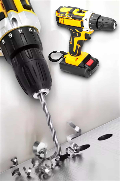 Metal Dişli 24W Akülü Matkap -Çift Bataryalı ve LED Çalışma Işığı ile Tam Set