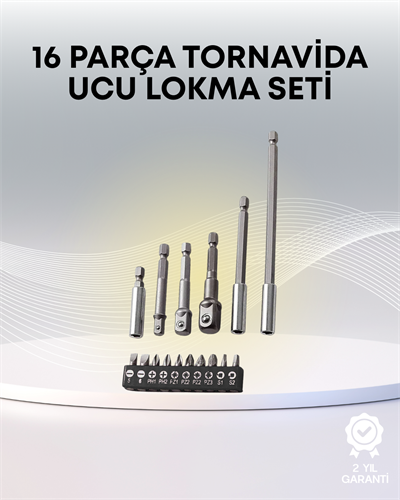 Metal Gövdeli 16lı Bits Seti Çok Fonksiyonlu Tamir Aleti