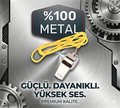 Metal Ipli Hakem ve Deprem Düdüğü (24lü)