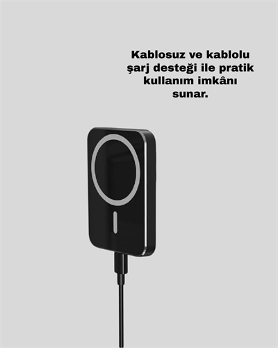 Mıknatıslı MagSafe Uyumlu Araç Tutucu Kablosuz Şarj Destekli
