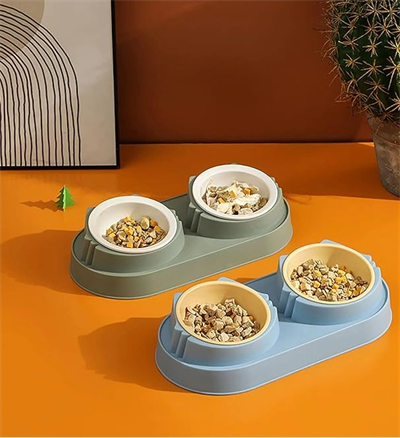 Mikopet Çift Bölmeli Mama ve Su Kabı