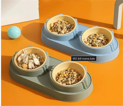 Mikopet Çift Bölmeli Mama ve Su Kabı