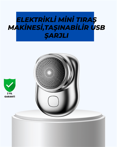 Mikro titreşim motorlu, düşük sesli, USB girişli tıraş makinesi