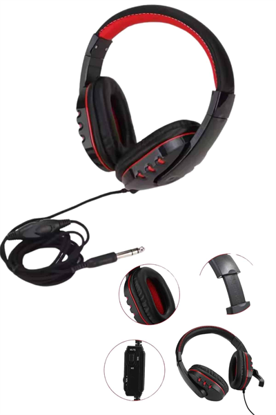 Mikrofonlu Gamer Kulaklık Oyuncu Kulaklığı Yüksek Ses Kaliteli Stereo Yumuşak Yastıklar