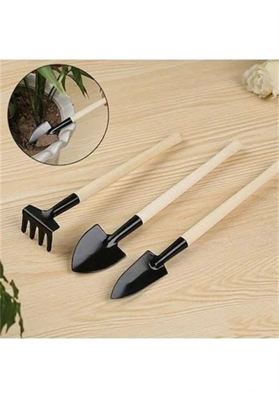 Mini Ahşap Hobi Bahçe Seti 3 Parça