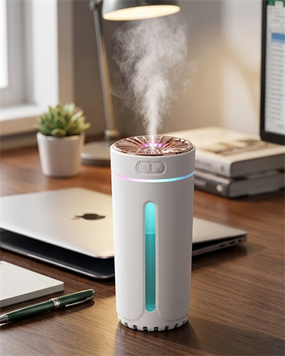 Mini Araç Nemlendirici 5 Esans Hediyeli USB Işıklı Koku Difüzörü