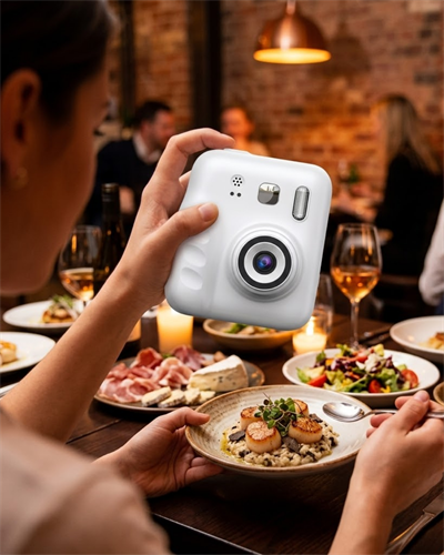 Mini Çocuk Fotoğraf Makinesi Baskı Özellikli Video Çekim 4 Kağıt Rulo Hediyeli