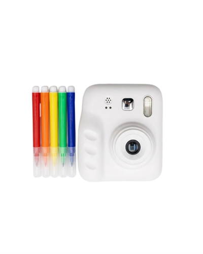 Mini Çocuk Fotoğraf Makinesi Baskı Özellikli Video Çekim 4 Kağıt Rulo Hediyeli