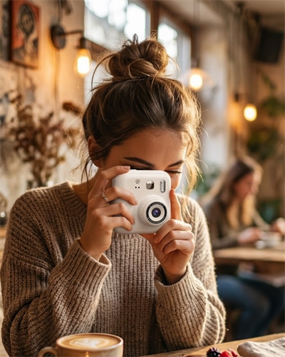 Mini Dijital Çocuk Kamerası Anında Baskı 5 Kalem 4 Kağıt Rulo Hediyeli